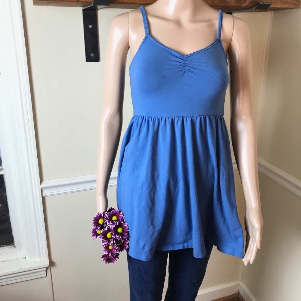 Forever 21 Sky Blue Sweetheart Stretch Empire Top